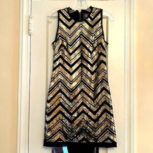 Vince Camuto Sequin Chevron Cocktail Dress